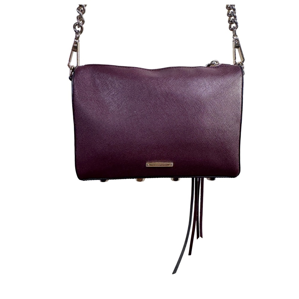 Rebecca Minkoff Regan Convertible‎ Crossbody Satchel Bag Burgundy Leather